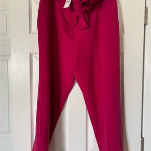 Women's Pink Tie-Waist Pants